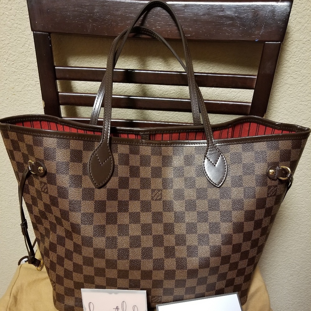 Authentic Louis Vuitton Neverfull MM Damier Ebene